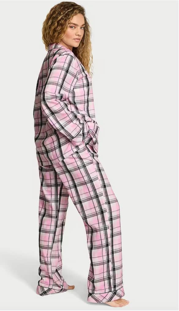 Christmas Tartan Flannel Long Pyjamas Set